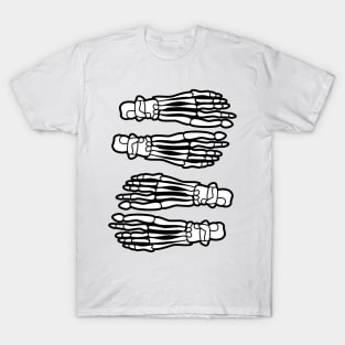 Skeleton Feet (pattern) T-Shirt